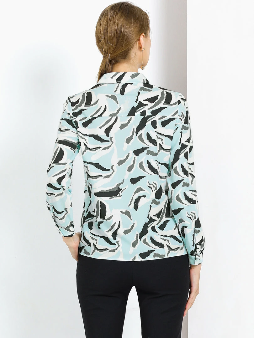 Allegra K Button Down Floral Print Long Sleeves Shirt 26 Allegra K Button Down Floral Print Long Sleeves Shirt