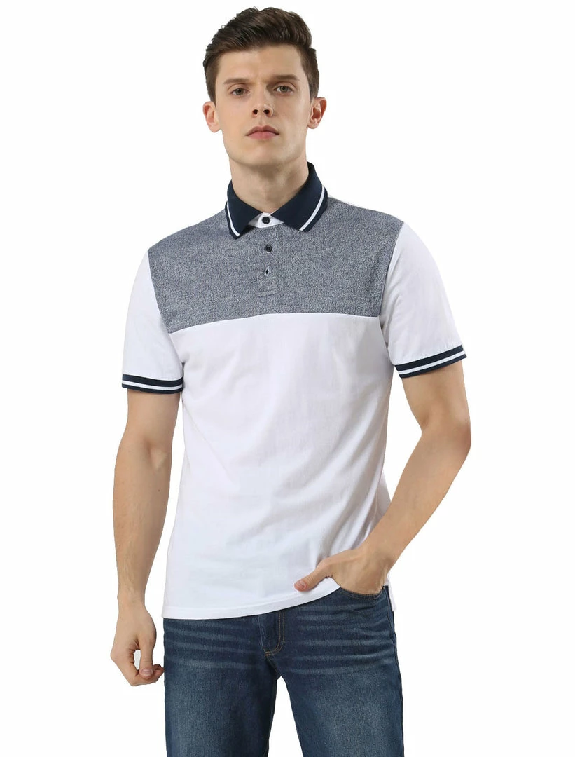 Allegra K Men's Casual Summer Color Block Golf Polo Short Sleeves Cotton T-Shirts Tops 13 Allegra K Men's Casual Summer Color Block Golf Polo Short Sleeves Cotton T-Shirts Tops