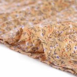 Allegra K Women's Chiffon Button Down Shirt Ditsy Floral Printed Ruffle Neck Long Sleeve Ruffle Cuff Top Blouse