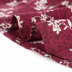 Allegra K Women's Vintage Floral Tie V Neck Ruffle Fall Blouse Top