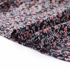 Allegra K Women's Summer Floral Printed Tassels Tie Neck A-Line Ruffle Spaghetti Strap Mini Dress