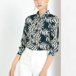 Allegra K Women's Printed Casual Formal Blouse Long Sleeve Small Office Shirt 13 Allegra K Women's Printed Casual Formal Blouse Long Sleeve Small Office Shirt