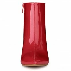 Allegra K Women's Clear Heel Pointy Toe Chunky Heels Ankle Boots 16 Allegra K Women's Clear Heel Pointy Toe Chunky Heels Ankle Boots