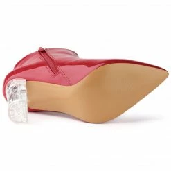 Allegra K Women's Clear Heel Pointy Toe Chunky Heels Ankle Boots 19 Allegra K Women's Clear Heel Pointy Toe Chunky Heels Ankle Boots