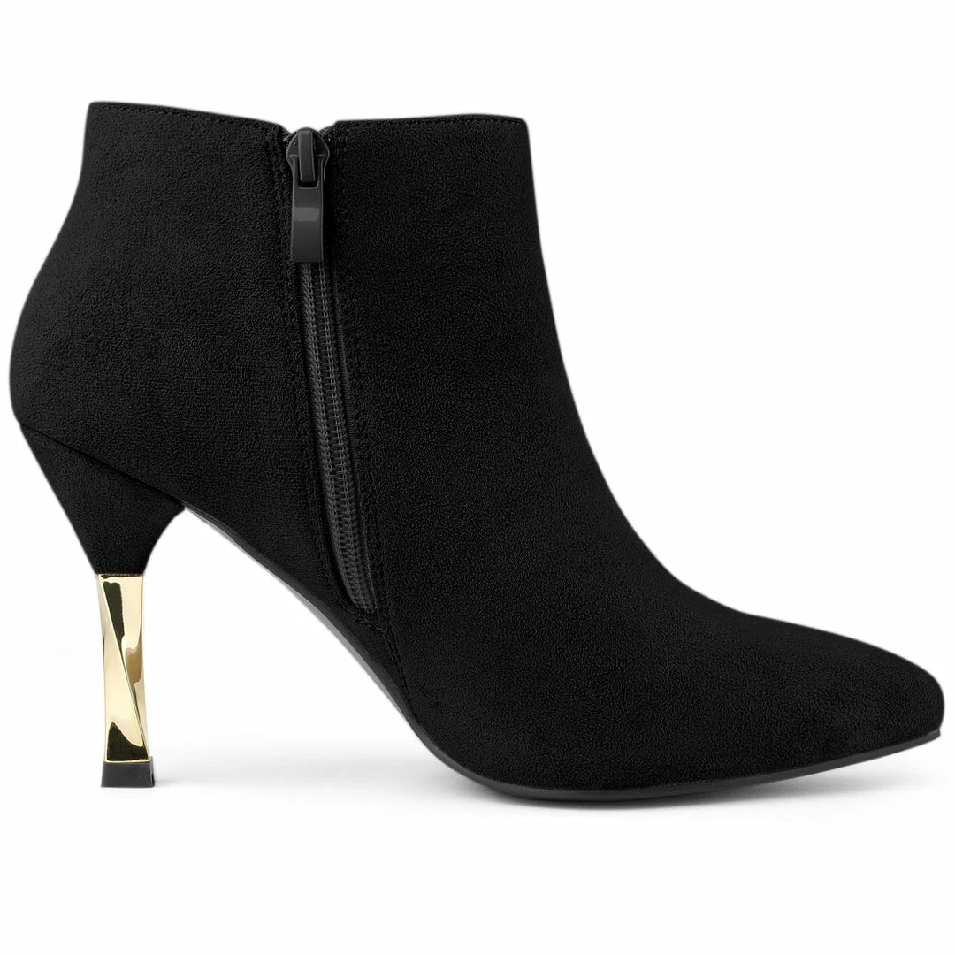 Allegra K Shoes Women's Pointed Toe Stiletto High Heels Ankle Boots 24 Allegra K Shoes Women's Pointed Toe Stiletto High Heels Ankle Boots