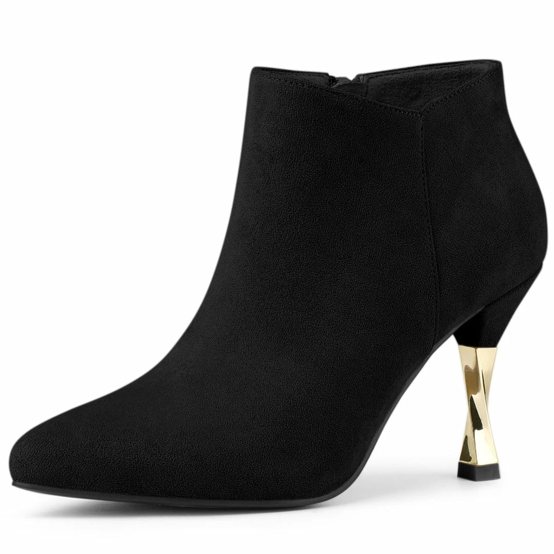 Allegra K Shoes Women's Pointed Toe Stiletto High Heels Ankle Boots 18 Allegra K Shoes Women's Pointed Toe Stiletto High Heels Ankle Boots
