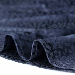 Allegra K Women's Irregular Dotted Work Casual Long Sleeve Tie Neck Blouse