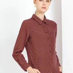 Allegra K Women's Plaid Collared Button Up Long Sleeve Office Work Shirt 21 Allegra K Women's Plaid Collared Button Up Long Sleeve Office Work Shirt