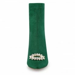 Allegra K Shoes Women's Slip On Pointed Toe Heel Ankle Heeled Boots 34 Allegra K Shoes Women's Slip On Pointed Toe Heel Ankle Heeled Boots