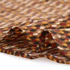 Allegra K Women's Ruffle V Neck Geometric Print Puff Sleeve Top