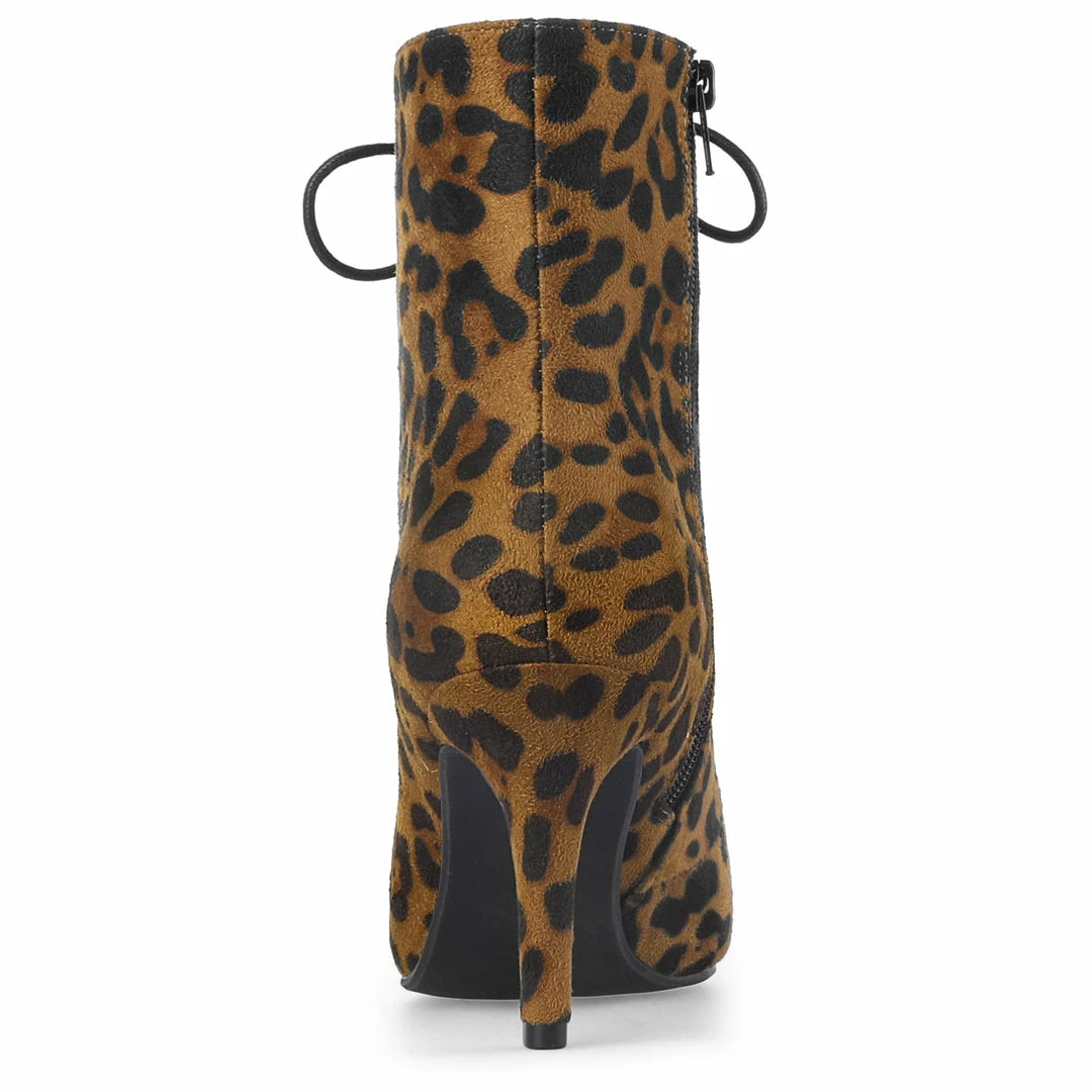 Allegra K Women's Pointy Toe Zip Lace Up Stiletto Heel Ankle Boots Shoes 7 Allegra K Women's Pointy Toe Zip Lace Up Stiletto Heel Ankle Boots Shoes