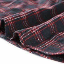 Allegra K Women's Plaid Button Down Turndown Collar Relaxed Long Sleeve Shirt