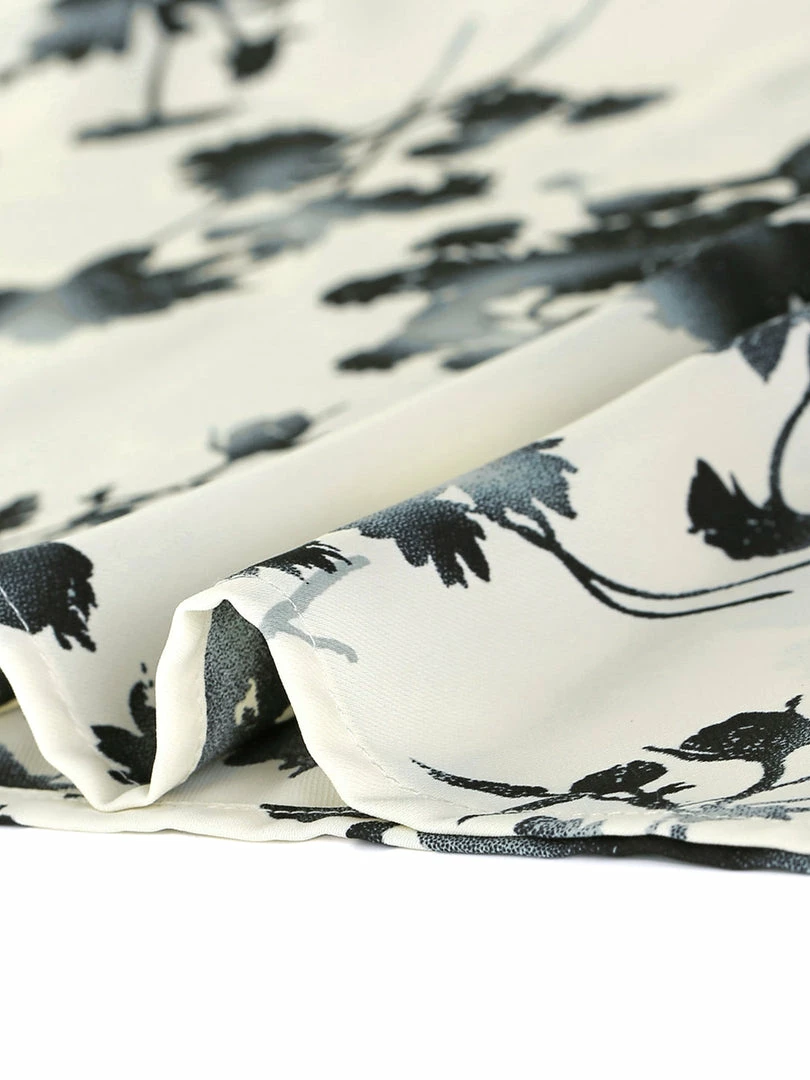 Allegra K Women's Tie Back Mock Neck Long Sleeve Floral Printed Blouse 14 Allegra K Women's Tie Back Mock Neck Long Sleeve Floral Printed Blouse