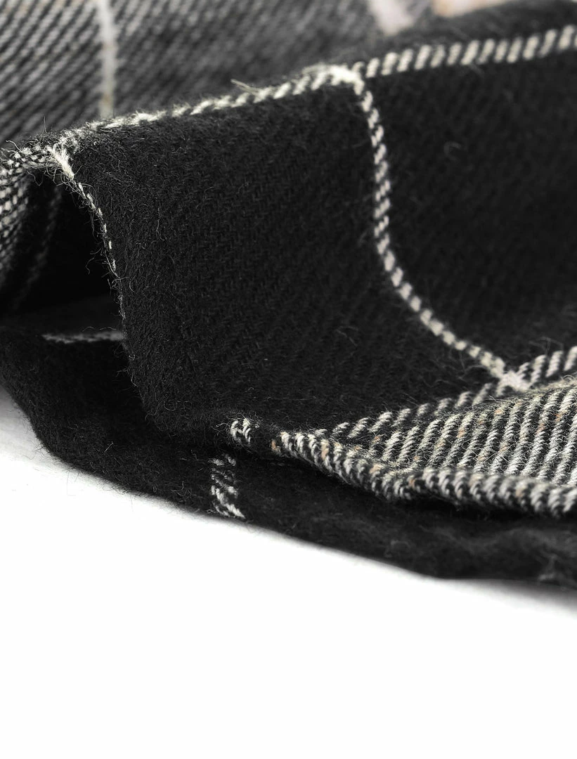 Allegra K Women's Roll Up Sleeve Collar Half Placket Plaid Tunic Shirt 14 Allegra K Women's Roll Up Sleeve Collar Half Placket Plaid Tunic Shirt