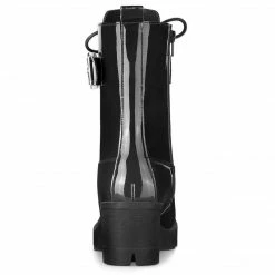 Allegra K Women's Zip Platform Chunky Heel Combat Boots