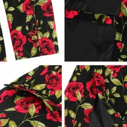 Allegra K Men's Prom Floral Slim Fit One Button Lightweight Prom Suit Blazer Jacket 40 Allegra K Men's Prom Floral Slim Fit One Button Lightweight Prom Suit Blazer Jacket