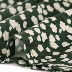 Allegra K Women's Bohemian Floral Long Sleeve Deep V Neck Elastic Waist Back Chiffon Vintage Dress