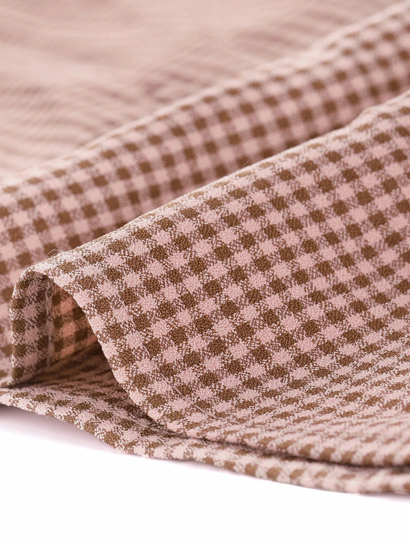 Allegra K Women's Tie Neck Stand Collar Long Sleeve Plaids Blouse Shirt 14 Allegra K Women's Tie Neck Stand Collar Long Sleeve Plaids Blouse Shirt