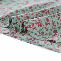 Allegra K Women's Casual Pleated Front Half Placket Long Sleeve Top Floral Blouse