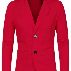 Allegra K 1310-X01 Men Notched Lapel Solid Color Pockets Front Long Sleeve Knit Blazer Coats & Outerwear 105 Allegra K 1310-X01 Men Notched Lapel Solid Color Pockets Front Long Sleeve Knit Blazer Coats & Outerwear