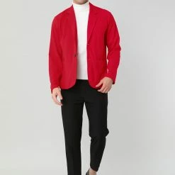 Allegra K 1310-X01 Men Notched Lapel Solid Color Pockets Front Long Sleeve Knit Blazer Coats & Outerwear 108 Allegra K 1310-X01 Men Notched Lapel Solid Color Pockets Front Long Sleeve Knit Blazer Coats & Outerwear