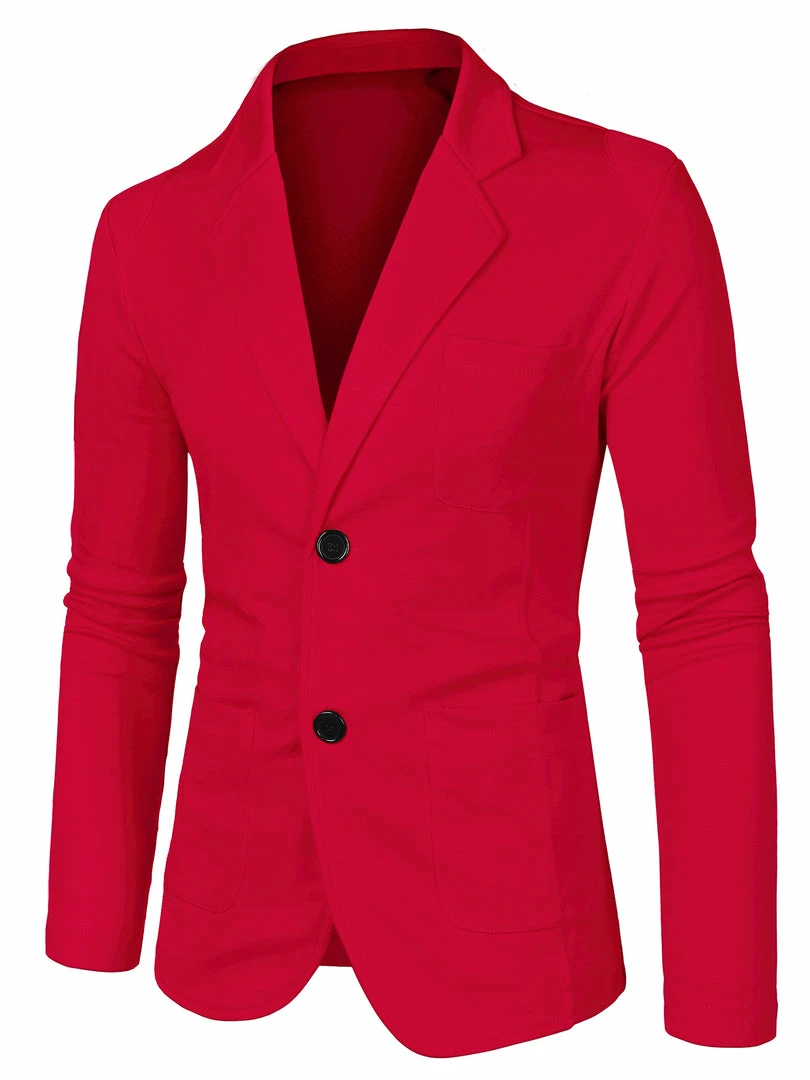 Allegra K 1310-X01 Men Notched Lapel Solid Color Pockets Front Long Sleeve Knit Blazer Coats & Outerwear 51 Allegra K 1310-X01 Men Notched Lapel Solid Color Pockets Front Long Sleeve Knit Blazer Coats & Outerwear