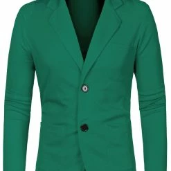 Allegra K 1310-X01 Men Notched Lapel Solid Color Pockets Front Long Sleeve Knit Blazer Coats & Outerwear 58 Allegra K 1310-X01 Men Notched Lapel Solid Color Pockets Front Long Sleeve Knit Blazer Coats & Outerwear