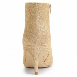Allegra K Shoes Women's Glitter Pointed Toe Stiletto Heel Ankle Boots 47 Allegra K Shoes Women's Glitter Pointed Toe Stiletto Heel Ankle Boots