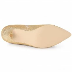 Allegra K Shoes Women's Glitter Pointed Toe Stiletto Heel Ankle Boots 49 Allegra K Shoes Women's Glitter Pointed Toe Stiletto Heel Ankle Boots