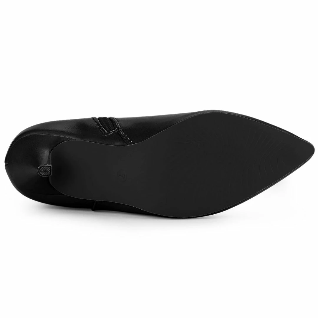 Allegra K Shoes Women's Pointed Toe Buckle Stiletto Heels Ankle Boots 22 Allegra K Shoes Women's Pointed Toe Buckle Stiletto Heels Ankle Boots