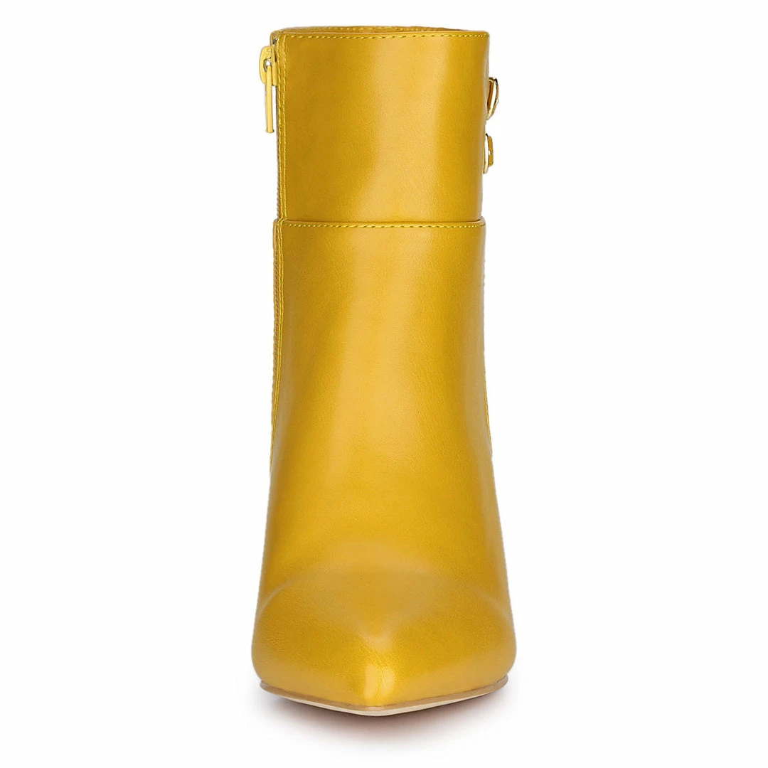 Allegra K Shoes Women's Pointed Toe Buckle Stiletto Heels Ankle Boots 13 Allegra K Shoes Women's Pointed Toe Buckle Stiletto Heels Ankle Boots