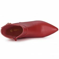 Allegra K Shoes Women's Pointed Toe Buckle Stiletto Heels Ankle Boots 28 Allegra K Shoes Women's Pointed Toe Buckle Stiletto Heels Ankle Boots