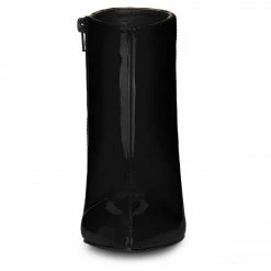 Allegra K Shoes Women's Contrast Color Leopard Print Stiletto Heel Ankle Boots