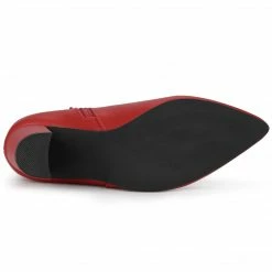 Allegra K Women's Pointed Toe Chunky High Heels Ankle Boots