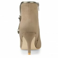 Allegra K Shoes Women's Bow Pointed Toe Stiletto Heel Ankle Boots