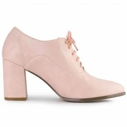 Allegra K Shoes Women's Pointed Toe Lace Up Chunky Heel Ankle Boots