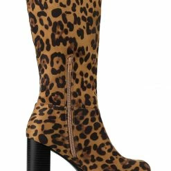 Allegra K Women's Mid Calf Block Heel Boots Shoes 36 Allegra K Women's Mid Calf Block Heel Boots Shoes