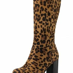 Allegra K Women's Mid Calf Block Heel Boots Shoes 31 Allegra K Women's Mid Calf Block Heel Boots Shoes