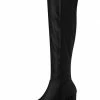 Allegra K Women's Round Toe Knee High Chunky Heel Boots Shoes