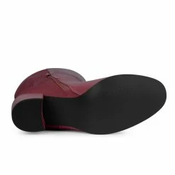 Allegra K Women's Round Toe Knee High Chunky Heel Boots Shoes