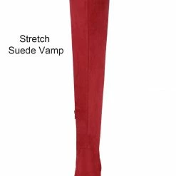 Allegra K Women's Round Toe Chunky Heel Over The Knee High Boots Shoes