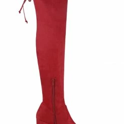 Allegra K Women's Round Toe Chunky Heel Over The Knee High Boots Shoes