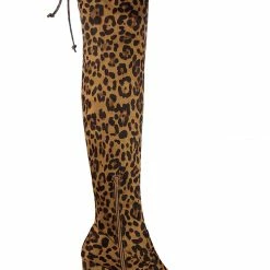 Allegra K Women's Round Toe Chunky Heel Over The Knee High Boots Shoes