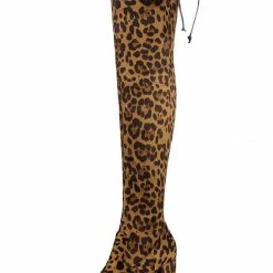 Allegra K Women's Round Toe Chunky Heel Over The Knee High Boots Shoes