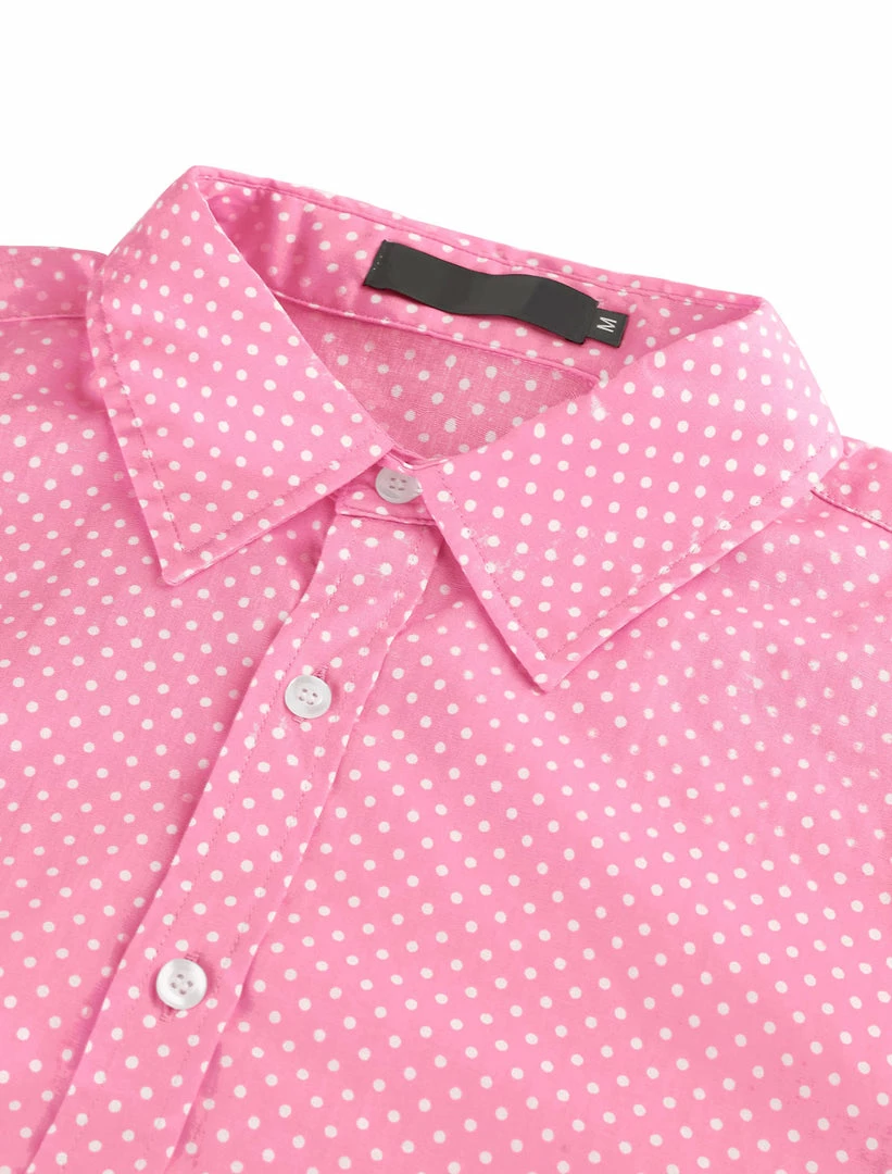 Allegra K Men's Shirts Long Sleeve Polka Dots Prints Slim Fit Button Up Casual Shirt 42 Allegra K Men's Shirts Long Sleeve Polka Dots Prints Slim Fit Button Up Casual Shirt