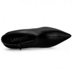 Allegra K Women's Cutout Pointy Toe Stiletto Heels Ankle Booties Shoes