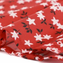 Allegra K Women's Square Neck Elegant Vintage Floral Long Sleeves Tops