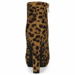 Allegra K Women's Platform Chunky Heel Ankle Boots