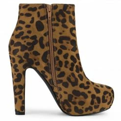 Allegra K Women's Platform Chunky Heel Ankle Boots