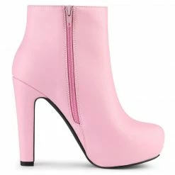 Allegra K Women's Platform Chunky Heel Ankle Boots